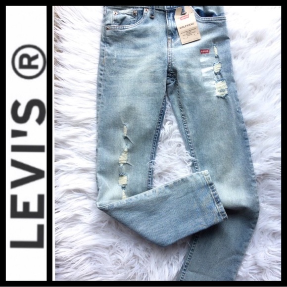 🎈SALE🎈NWT Levi’s Girl’s Distressed Girlfriend Skinny - Picture 2 of 6